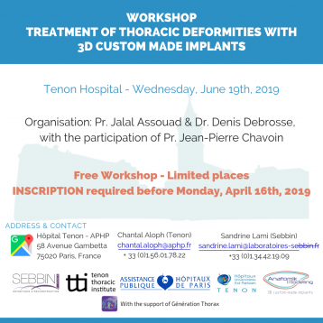 Workshop "Behandlung von thoraxdeformitäten durch 3D implantate", 19. Juni 2019, Paris, Frankreich